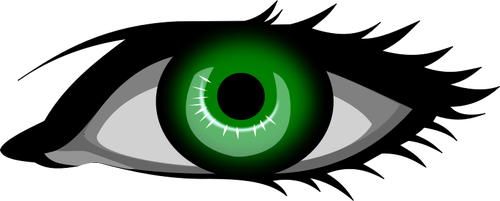 Dark green eye vector image