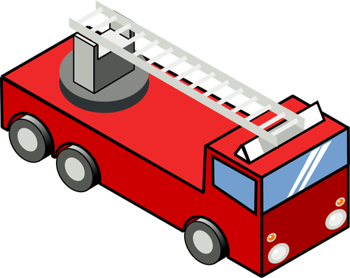 Požární nouzové truck vektorový obrázek