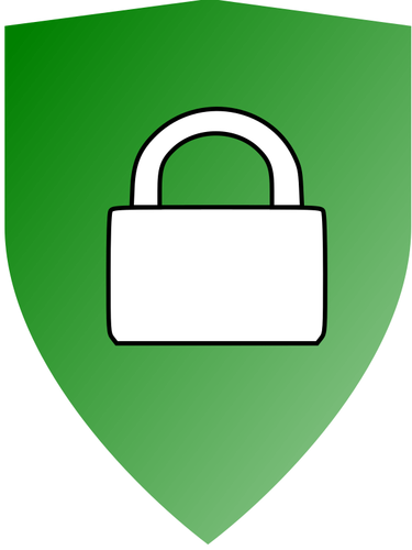Secured and locked shield