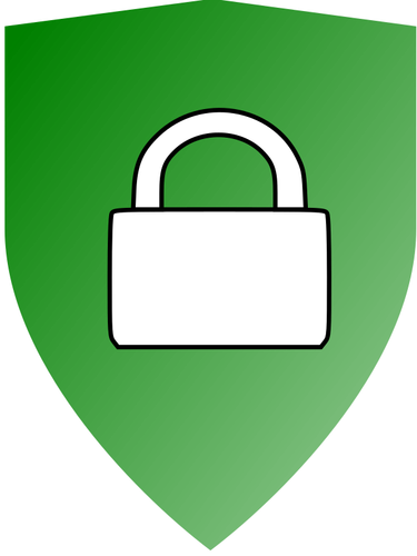 Secured and locked shield