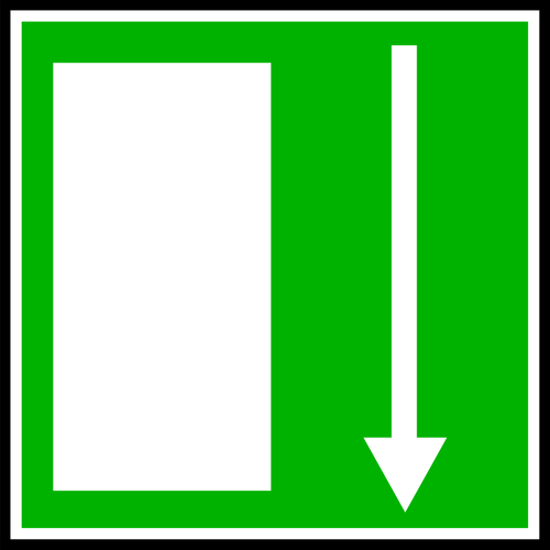 Green pointing sign