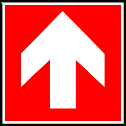 Vector image of exit direction sign label