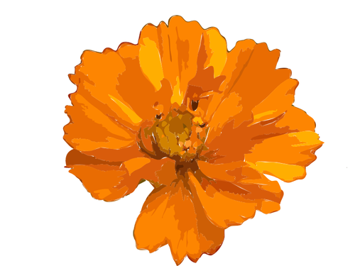 Painted yellow flower