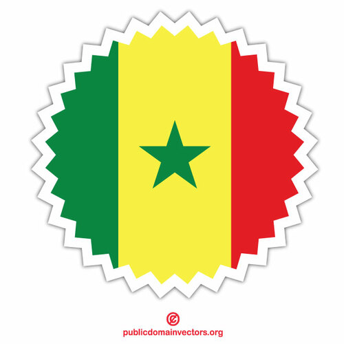 Senegal flag sticker