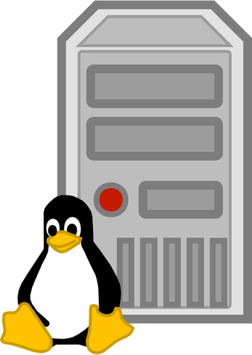 Цвет векторное изображение сервера Linux