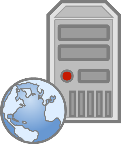 Grafika wektorowa ikonę serwera sieci Web