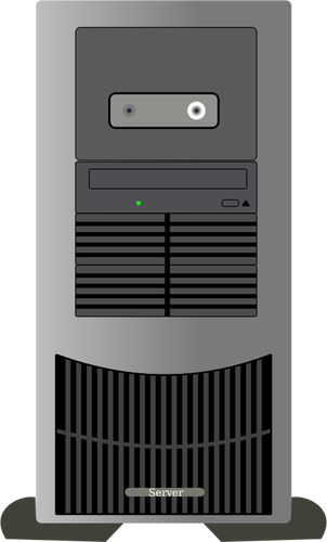 Computer tower with stand vector clip art