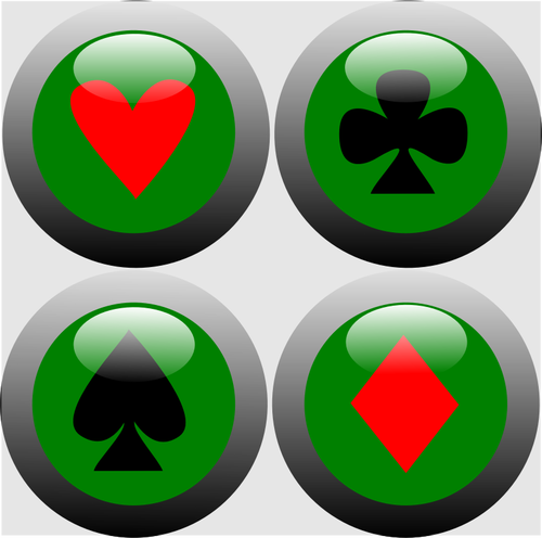 Vector de la imagen de botones web listo poker