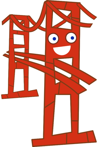 Cute San Francisco Golden Gate bridge vector image