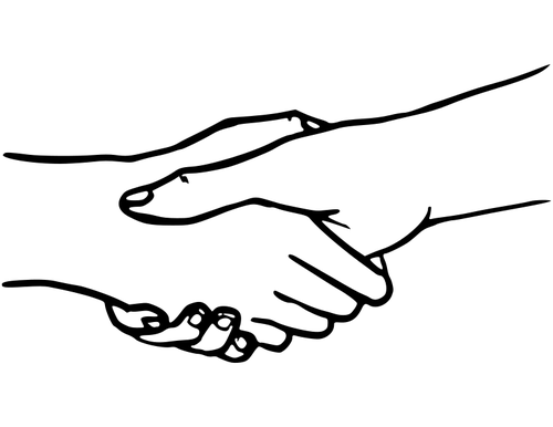 Shaking hands illustration