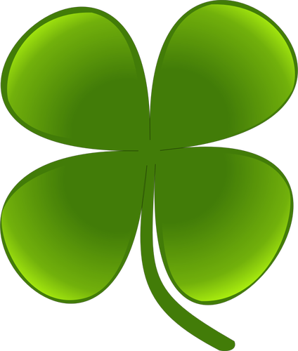 Green four leaf clover vector graphics