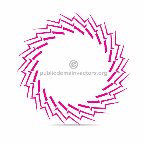 Forme de logo vector rose