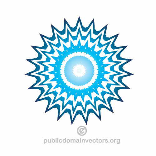 Blue geometric vector shape