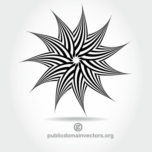Black and white shape vector