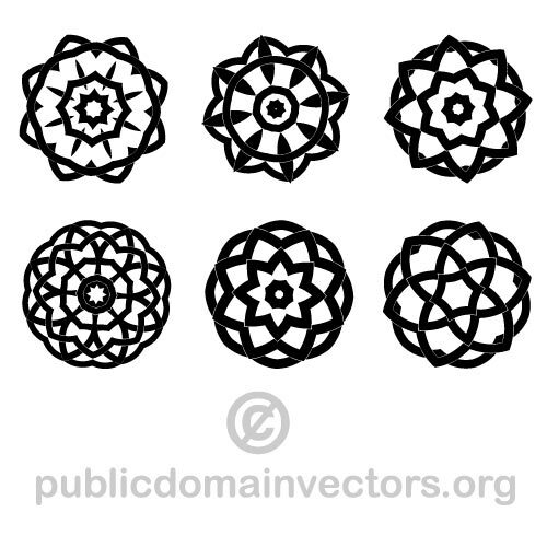 Formes géométriques noirs vector pack