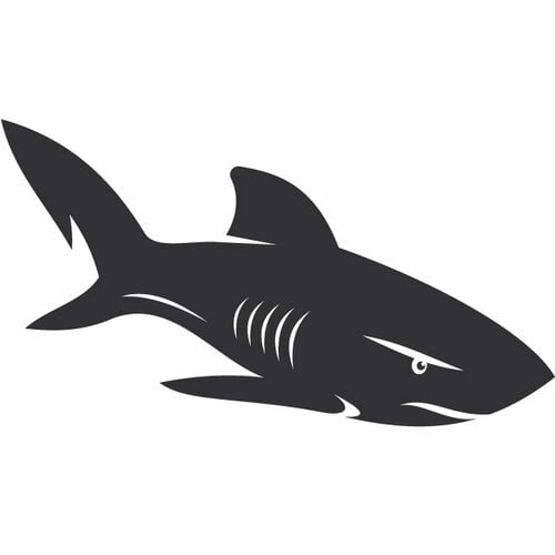 Силуэт белой акулы