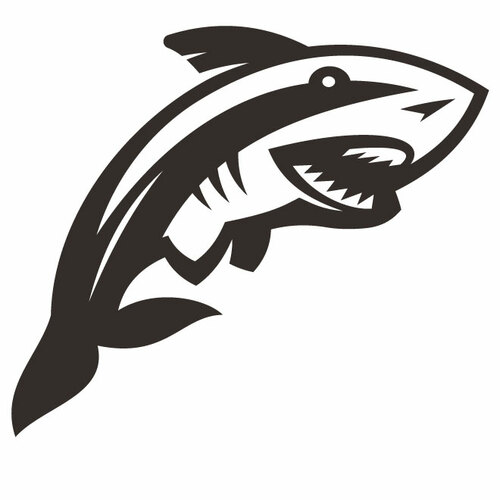 Köpekbalığı siluet grafikleri