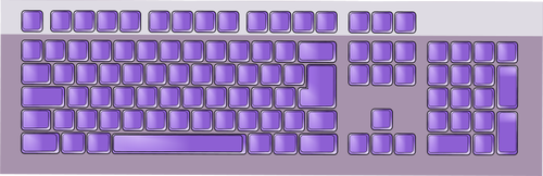 Purple keyboard vector image