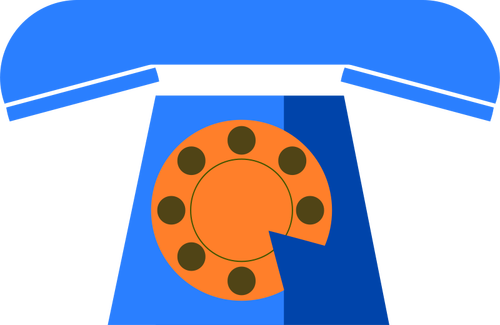 Ícone de telefone azul vector