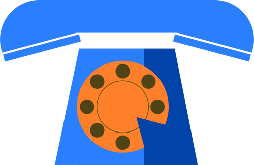 Icono de teléfono azul vector