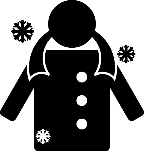 Vinter kläder ikon vektorbild