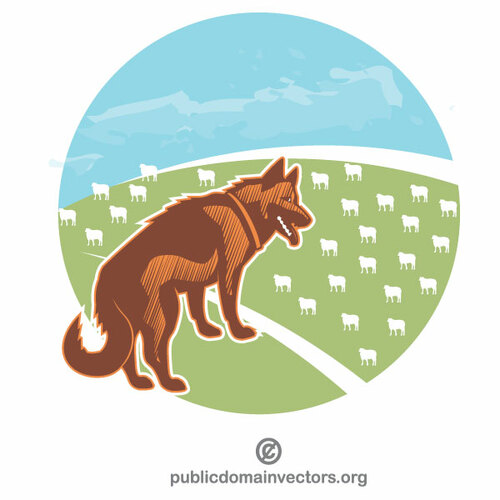 Shepherd dog vector image