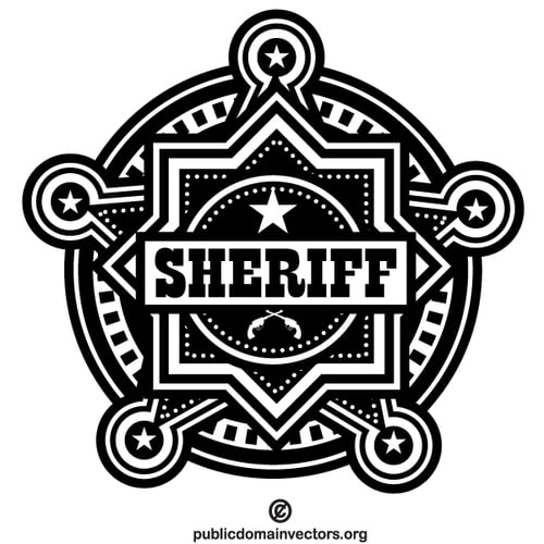 Šerifa odznak Klipart