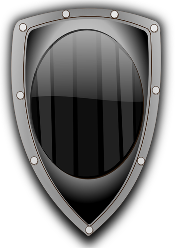 Ilustración de vector escudo metálico