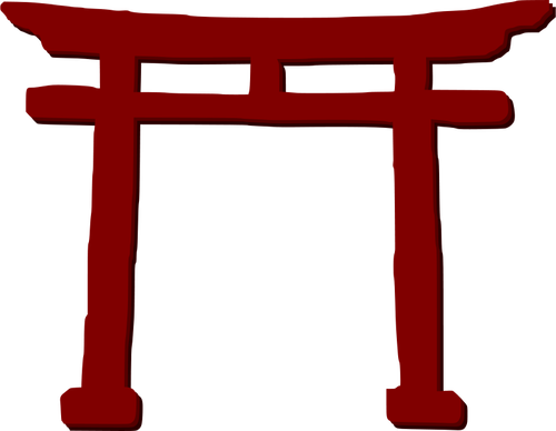 Torii - Shinto poarta vector imagine