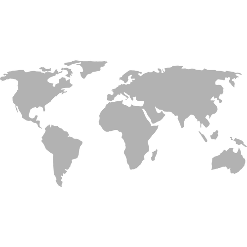 גרפיקה וקטורית צללית של מפת העולם הפוליטי
