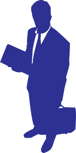 Businessman vector silhouette