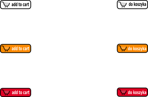 Image vectorielle de 3 Ajouter au panier des boutons de site Web