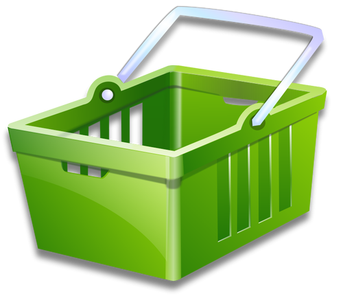 Shopping basket vector image
