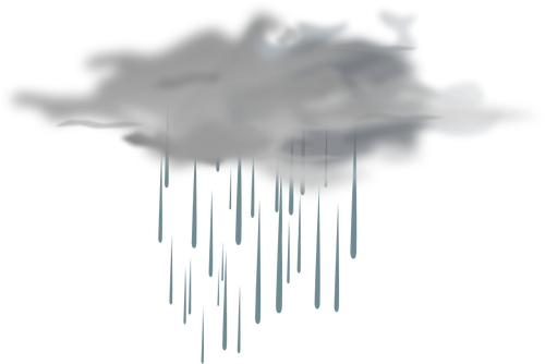 Illustration vectorielle de prévisions météo symbole de couleur pour les douches