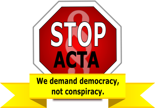 Clip art wektor zatrzymać ACTA