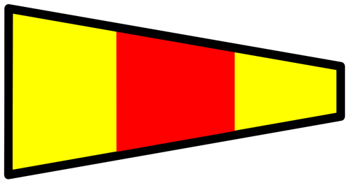 Färgglada signal flagga