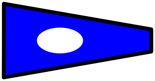 Zwei-farbige Signalflagge