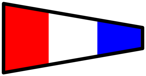 Tre-farget signal flagg