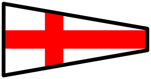 Red cross signal flag
