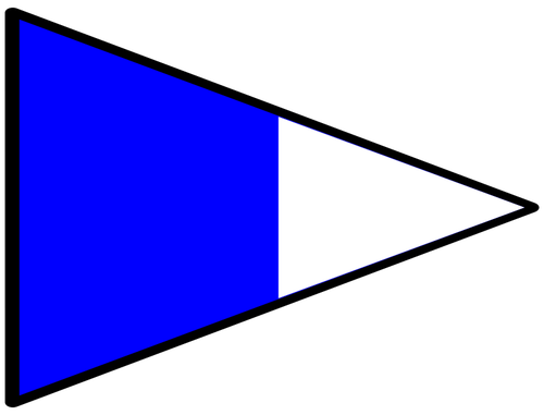 Blå og hvite flagg bildet