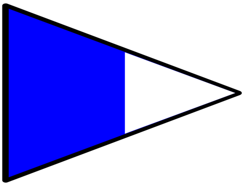 Blau-weiße Flagge Bild