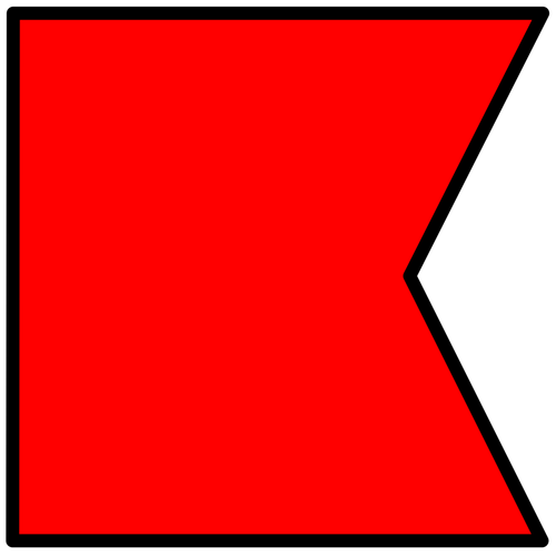 Rood signaal vlag