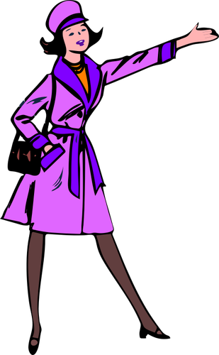 Señora en violeta