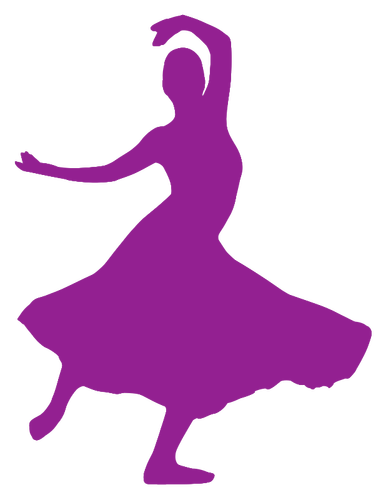紫色的佛朗明哥舞者
