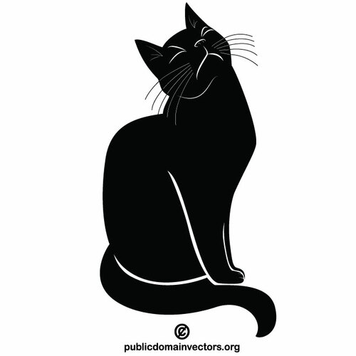 Silhouette d’une clipart chat