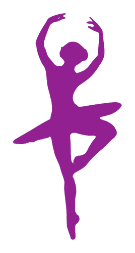 Purple ballerina dancing