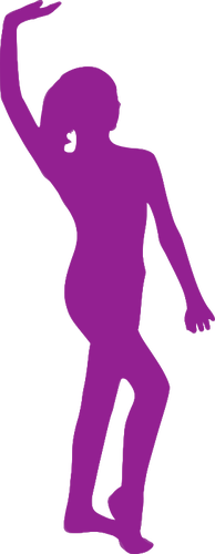 Bailarina violeta posando