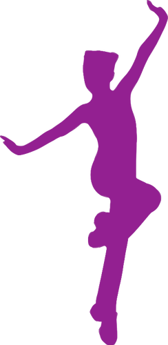 Hyppää violetti tyttö