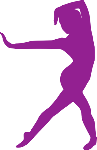 Purple exercise icon