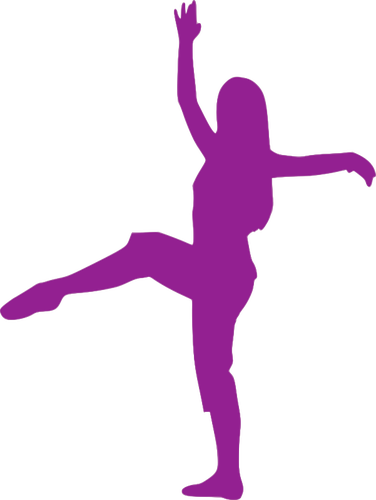 Violet ballerina silhouette